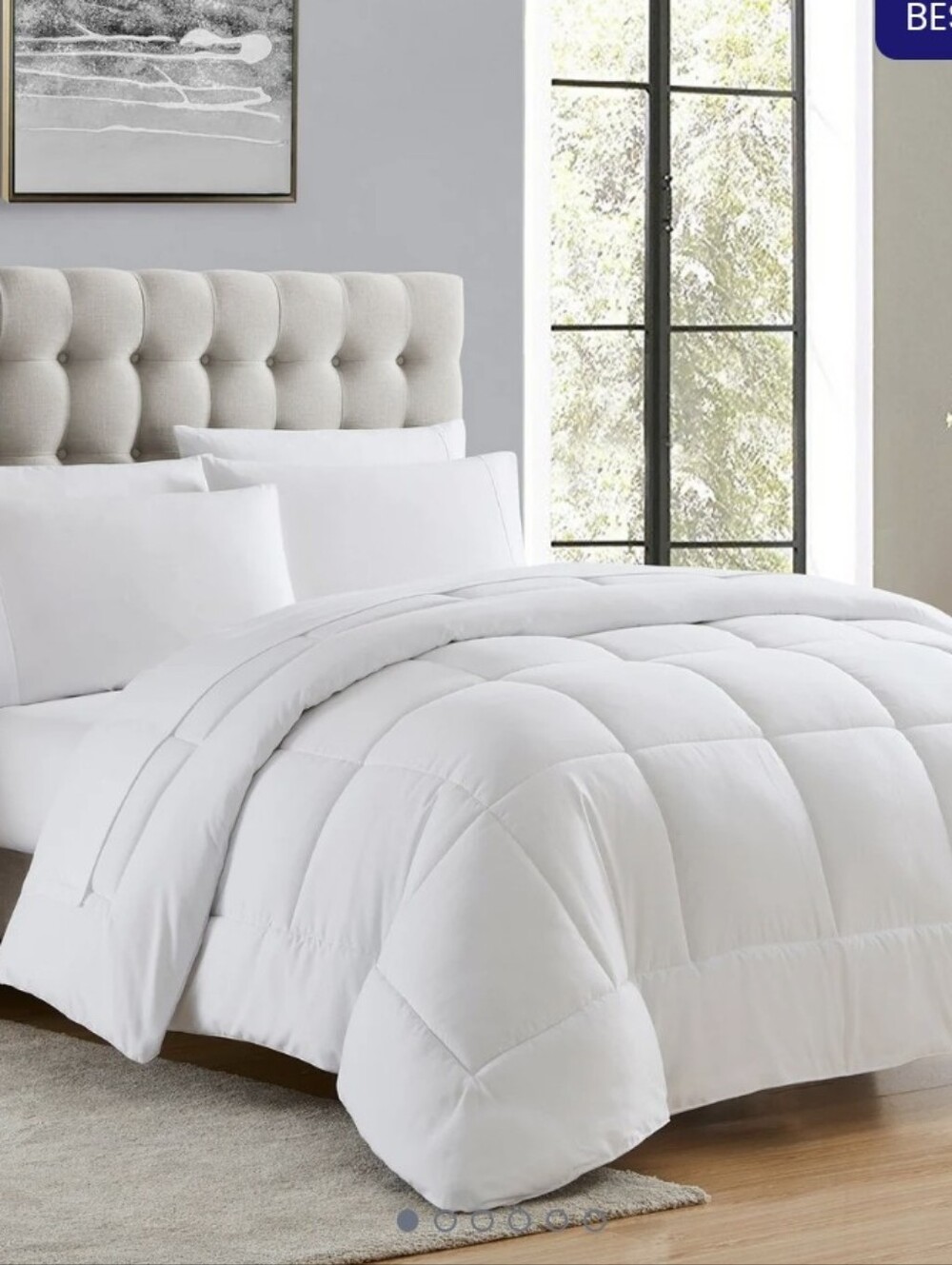 Sweet Home Essential 7-Piece Bed in a Bag Comforter Set King White